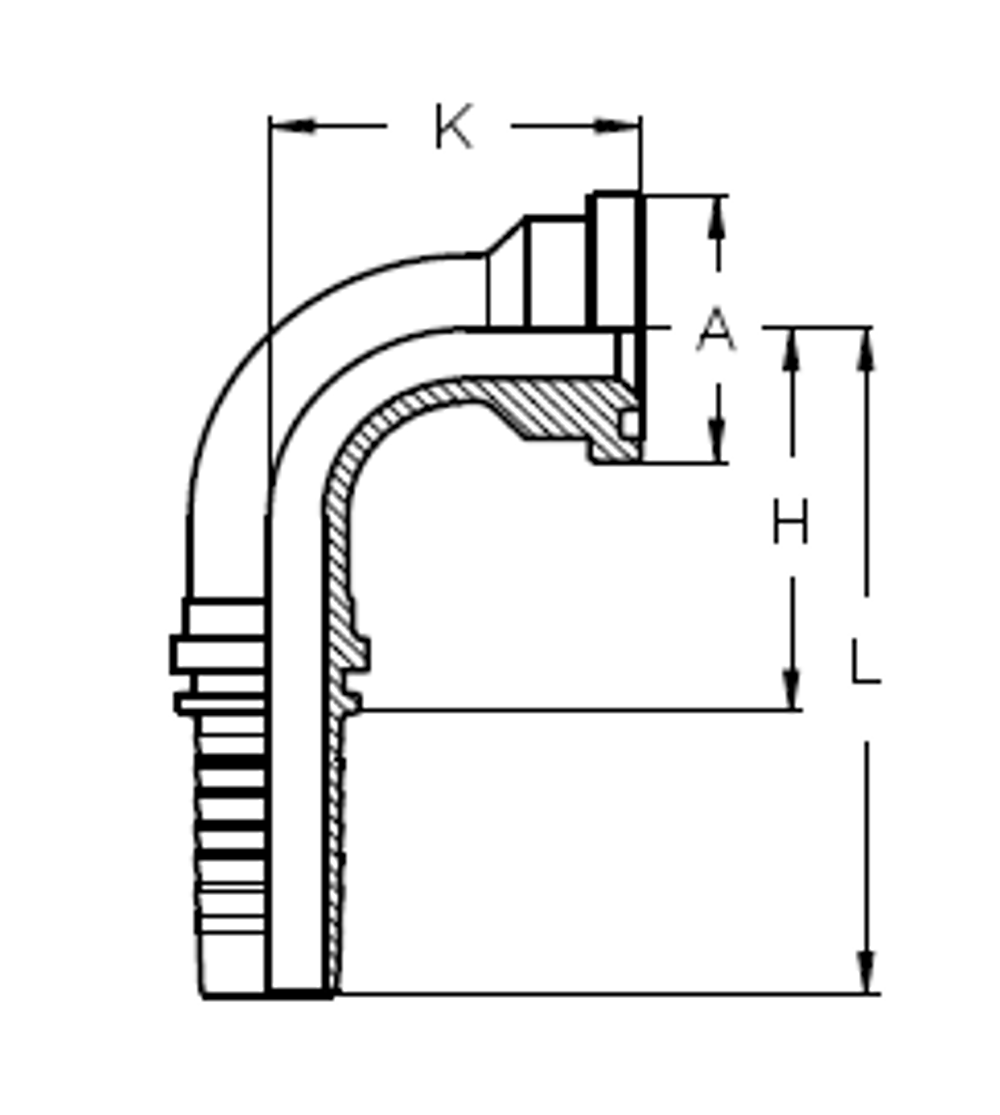 Фитинг DN 12 SF Komatsu 3000 34 (90)