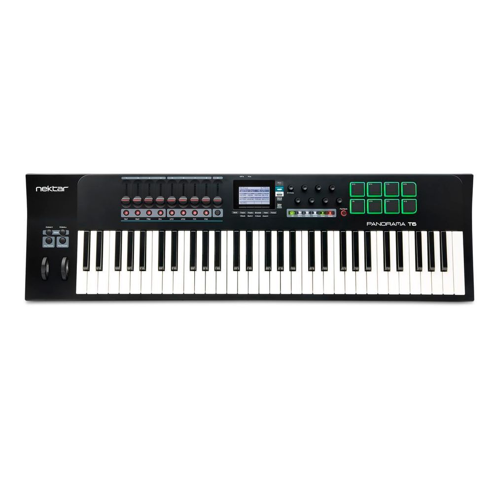 Usb Midi Daw Контроллер, 61 Клавиша, 8 Пэдов С Датчиком Силы Нажатия Nektar Panorama T6