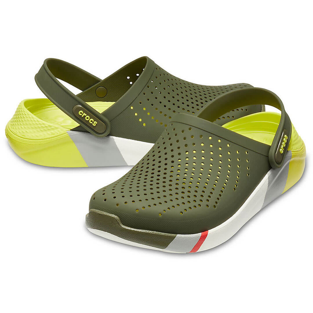 Сабо Crocs LiteRide Colorblock Clog Army Green/White