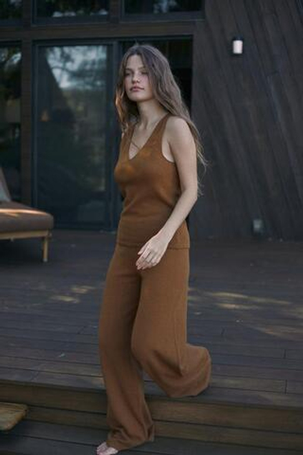 ZARA БРЮКИ ИЗ 100% ШЕРСТИ, МЯГКИЙ КАШТАНОВЫЙ