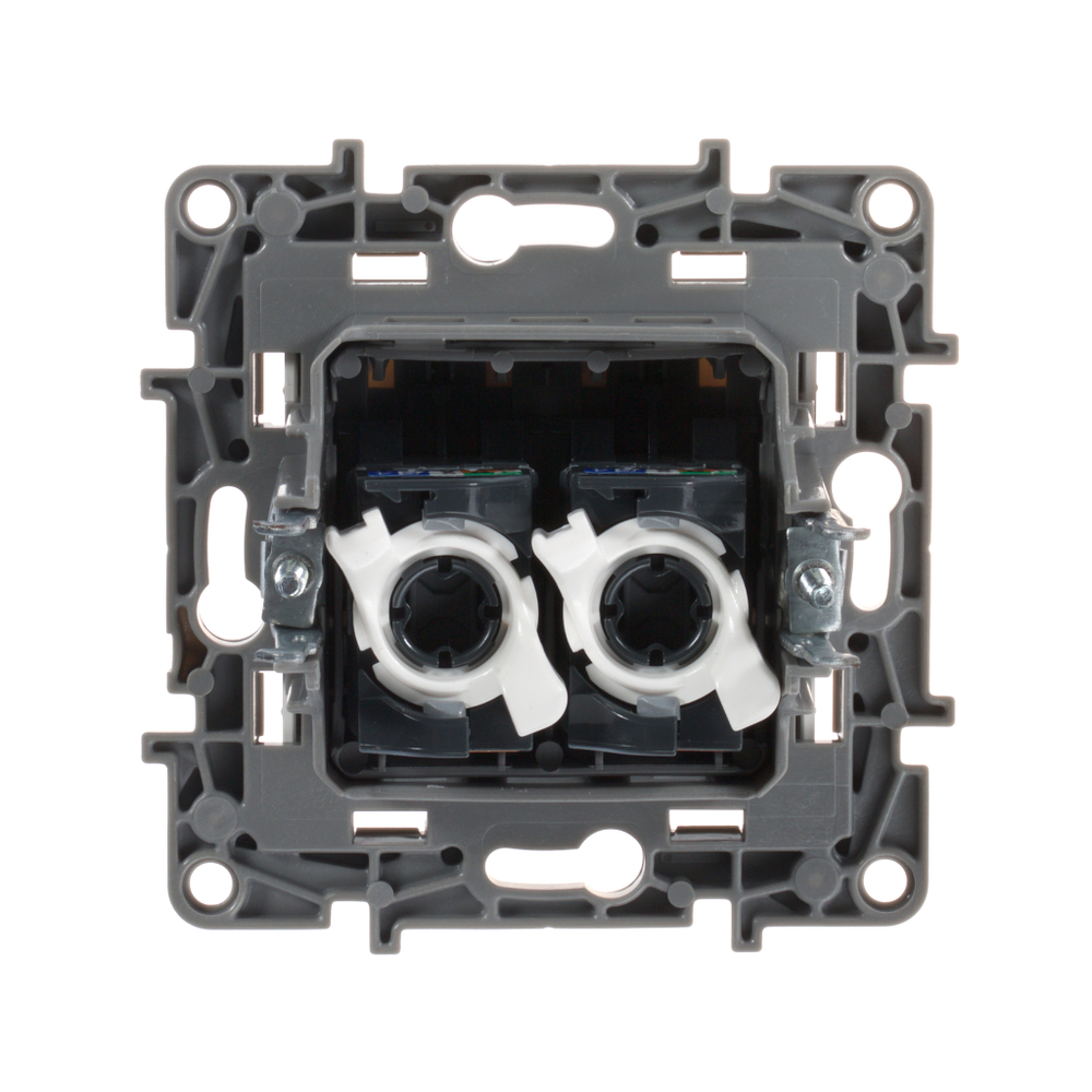 Розетка компьютерная двойная RJ45 категория 5e UTP белый ETIKA Legrand