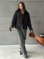 Куртка осенняя с отложным воротником