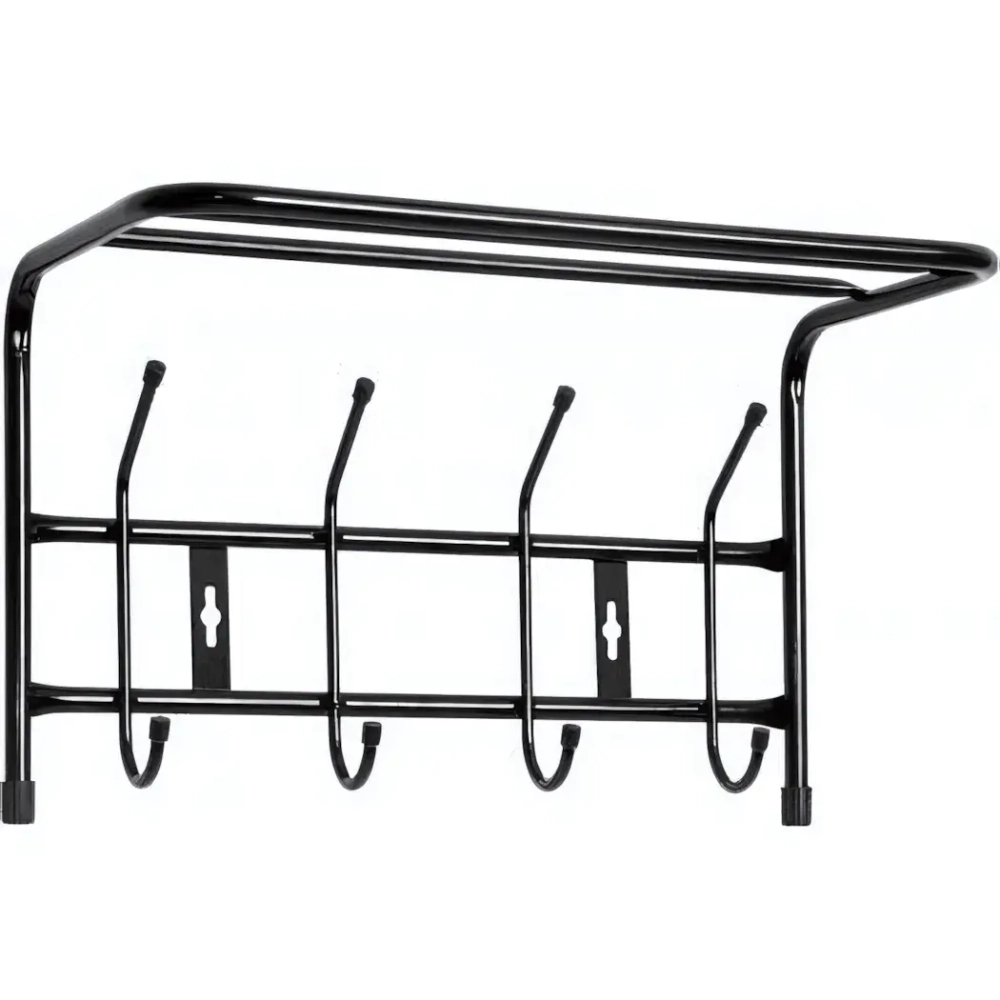 Вешалка настенная 405*265*245 (4 крючка) черный ВП4/Ч