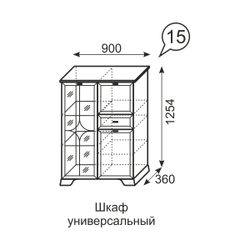 Венеция 15. Шкаф универсальный
