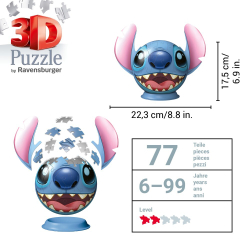 Ravensburger - 3D пазл Шар: Дисней Стич 72 элемента. 115747 / артикул   115747  / GTIN 4005556115747