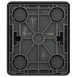 Переключатель ЭРА Эксперт 11-1203-05 10АХ-250В IP20 ОУ антрацит