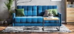 Диван BOSS 2.0 LOFT велюр Monolit синий