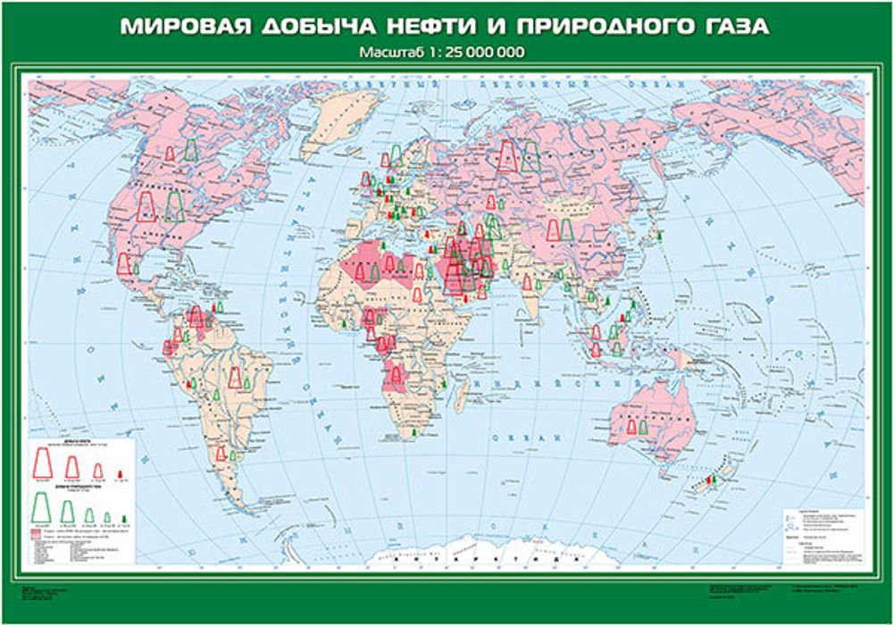 Карта &quot;Мировая добыча нефти и природного газа&quot;