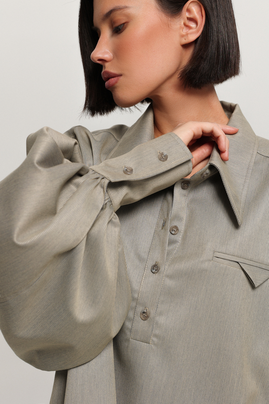 Рубашка из костюмной ткани