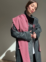 Баска-фартук с кулисками из малиновой шерсти