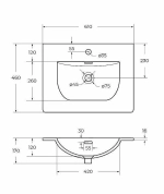 Тумба с раковиной BelBagno UNO-600-2C-SO-VO еловый матовый