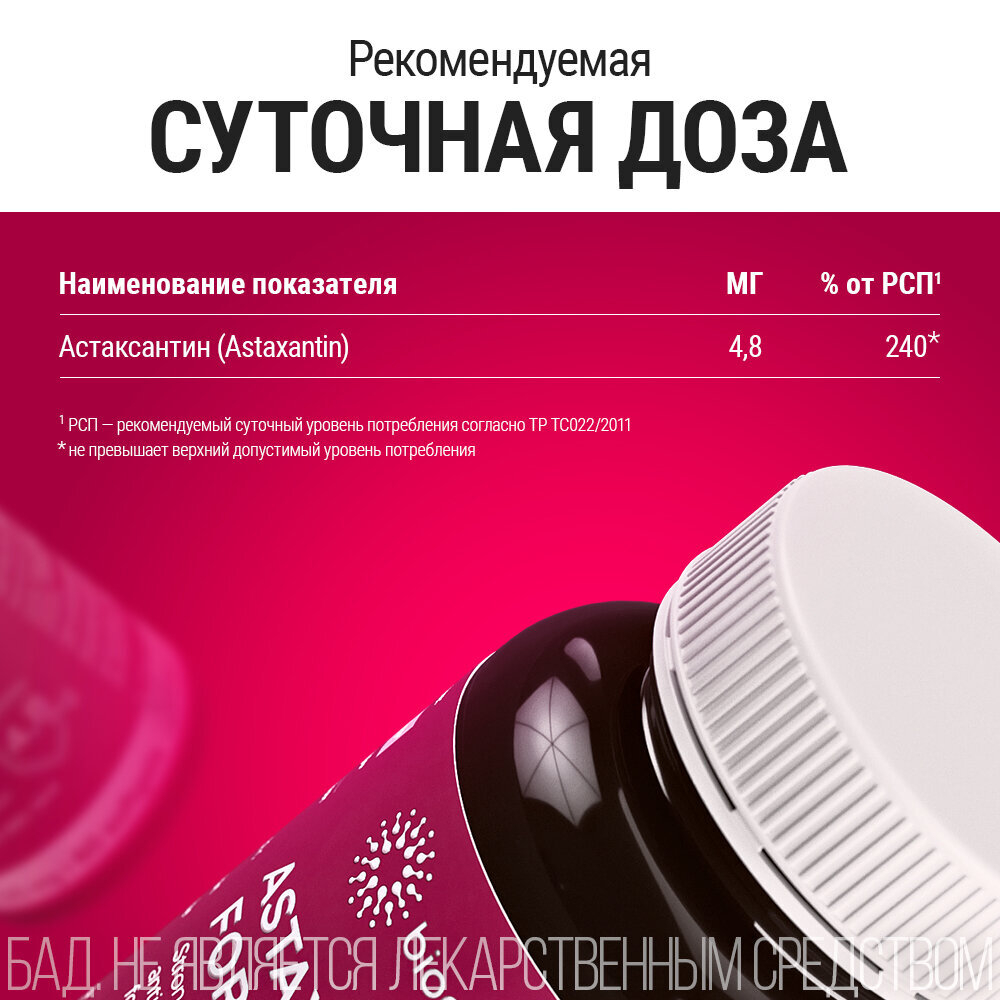 Астаксантин антиоксидант витаминный комплекс для красоты и иммунитета с МСТ(Astaxanthin with MCT) ASTAXANTHIN FORTE