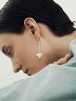 Серьги-протяжки Гортензия ассиметрия