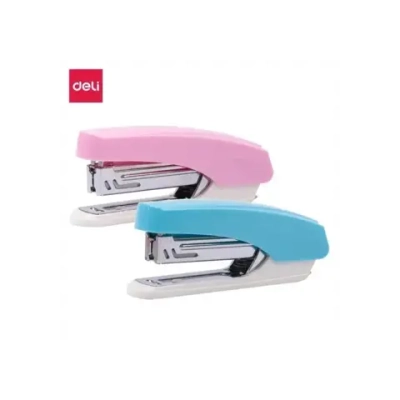 Степлер №10 Deli 12л. двухцветный ассорти E0246