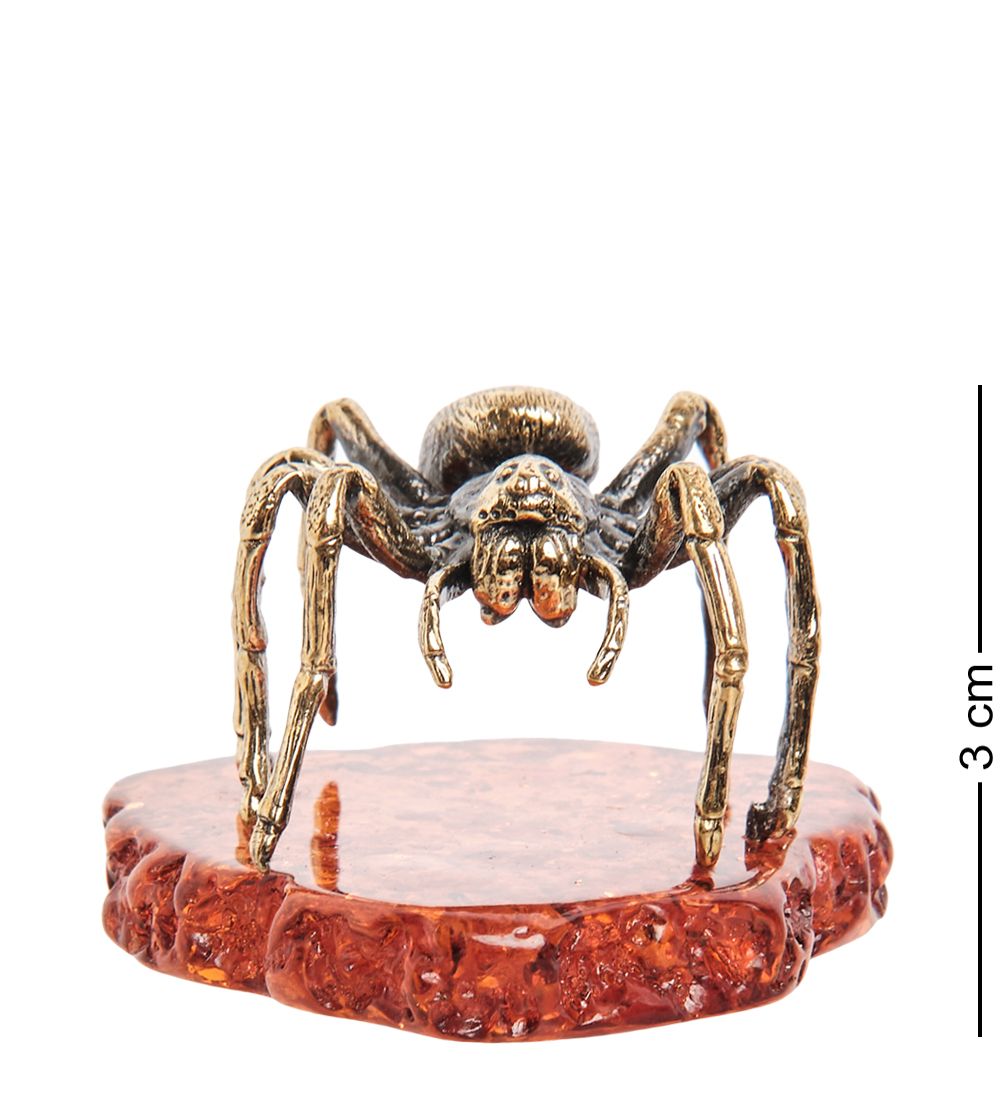 Народные промыслы AM-1160 Фигурка «Паук- Хелицер» (латунь, янтарь)