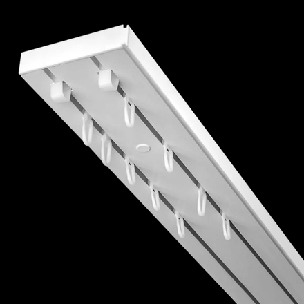 Двухрядный потолочный пластиковый карниз "OL", белый