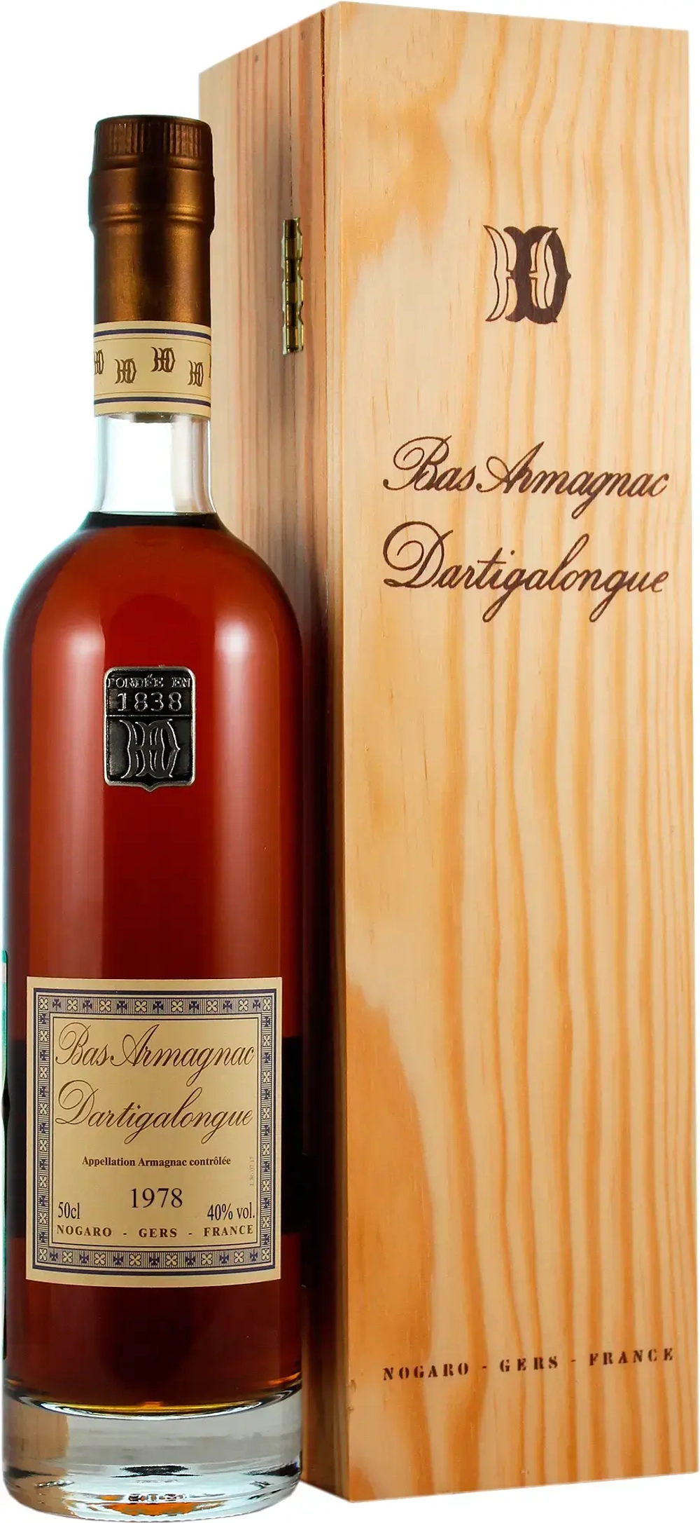 Арманьяк Dartigalongue, Bas Armagnac AOC, 1978, 0.5 л.