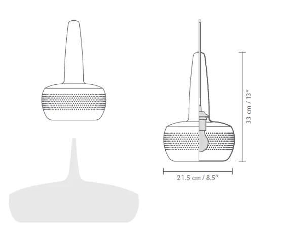 Плафон Umage Clava, Ø21х33 см, белый