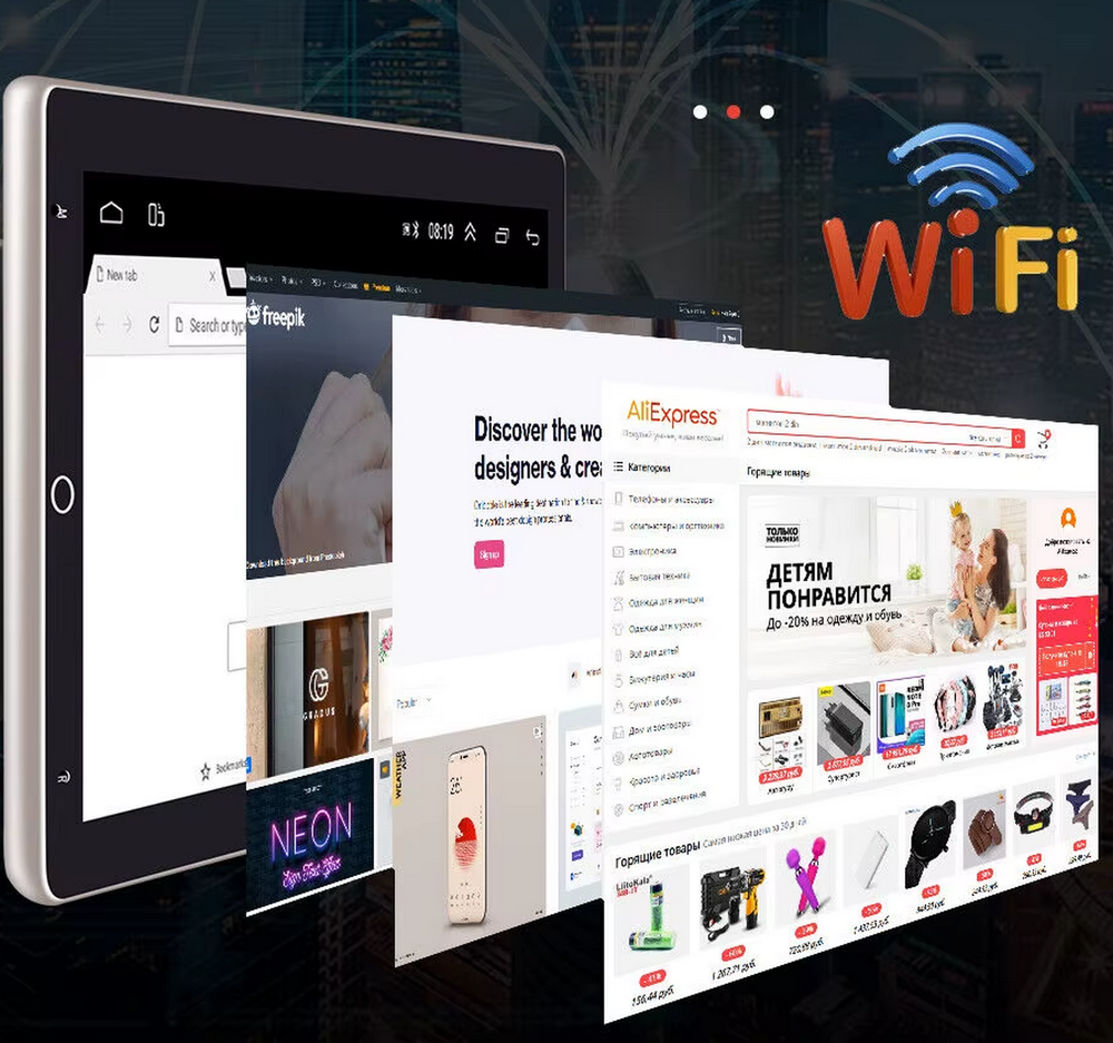 Автомагнитола 2DIN 10.1" Android 3+32GB As.Pioneer AS1007