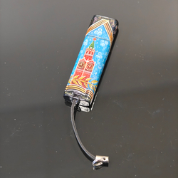Флешка USB в футляре с ручной росписью Палех "Кремль. Звезда"
