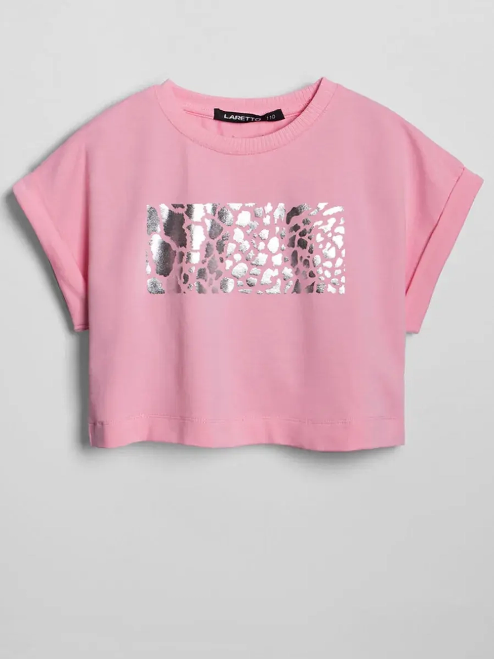 Футболка детская оверсайз укороченная с принтом