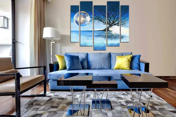 Модульная картина "Лунное дерево"