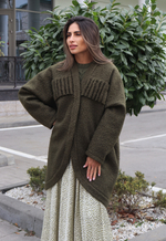 Укороченное пальто с газырями