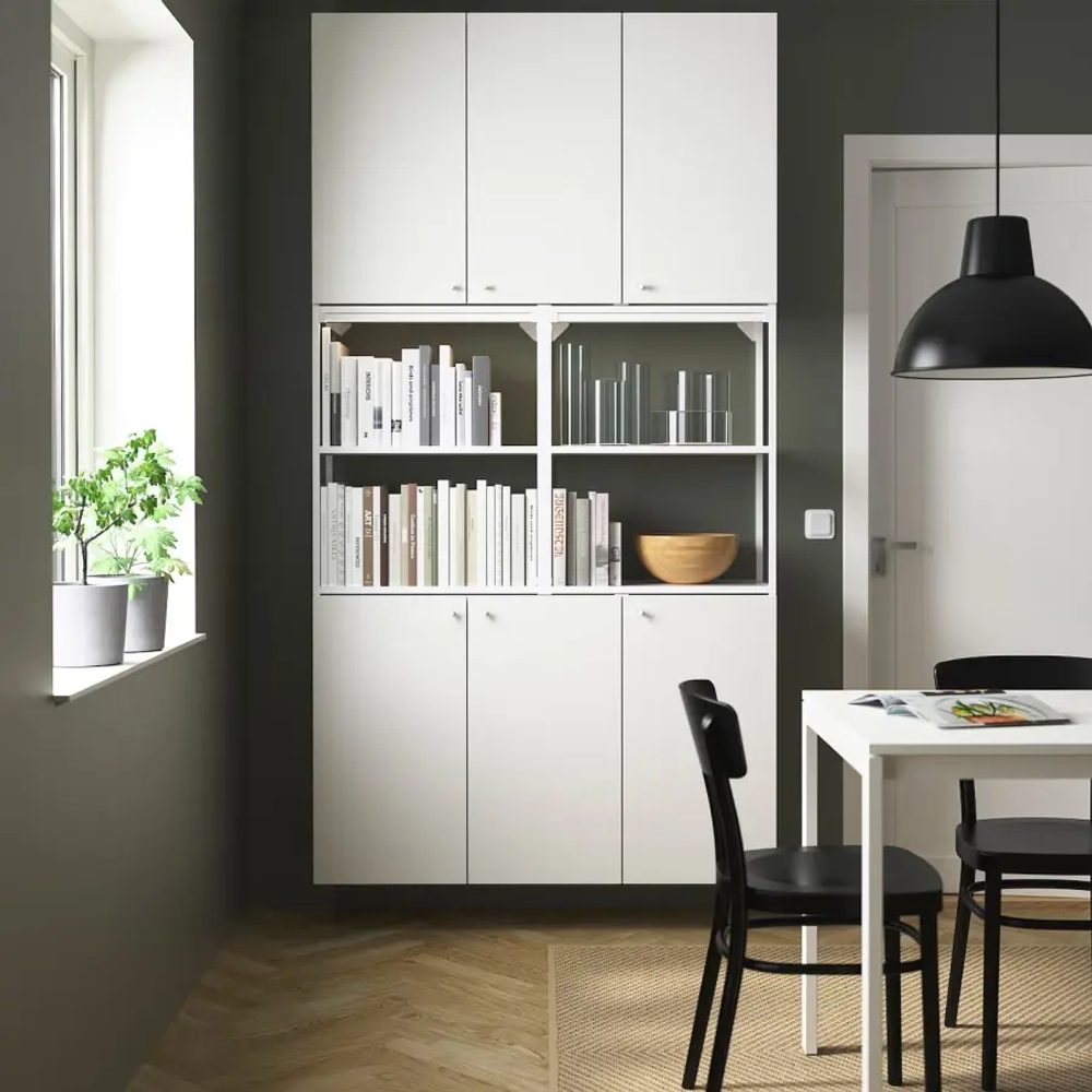 Книжный шкаф -  ENHET IKEA/ ЭНХЕТ ИКЕА, 225х120 см, белый