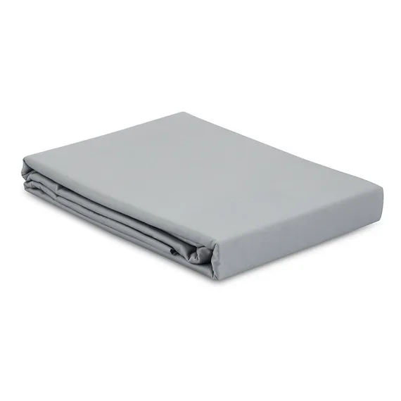 Простыня из премиального сатина светло-серого цвета из коллекции essential, 240х270 см