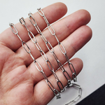 Цепочка скрепка, сталь, р 12×4×1мм, цена за отрезок 50 см