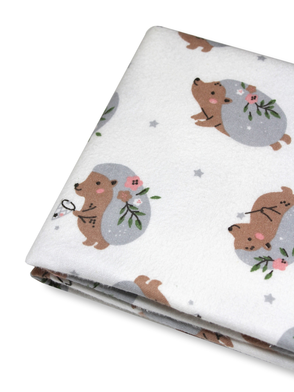 Фланелевая пелёнка Лесной ёжик 90*130