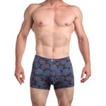 Мужские трусы боксеры темно-синие с принтом Sergio Dallini SG2942-2
