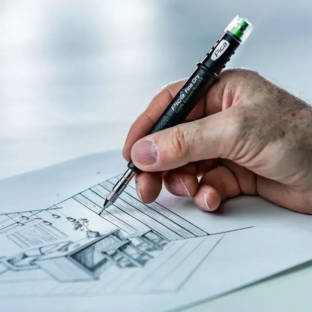 PICA-MARKER 7070 Строительный карандаш автоматический Pica FINE Dry с грифелем 0,9 мм без блистера / 9756 3005 Fplus