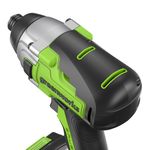 Винтоверт ударный акк. Greenworks GD24ID3, 24V, б/щет, 0-2800об/мин, 4000уд/мин, HEX 1/4, 300Нм, 3 режима,1x4Ач,ЗУ,кор (3802807CUB)