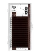 Ресницы 0,10/mix D(6-13мм)Lovely Bordèu темно-коричн 16 лин