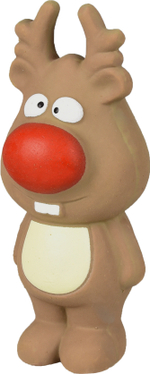 Рождественские игрушки Лось 14 см, с пищалкой, латекс, в ассортименте, Flamingo