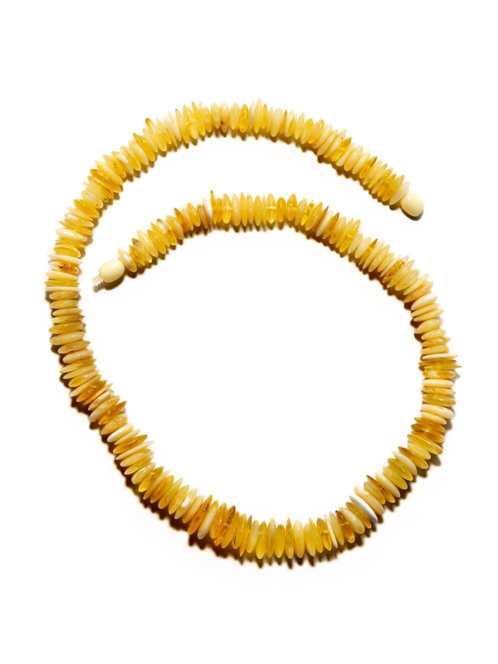 Бусы из цельного янтаря "Медовые чипсы" 50 см