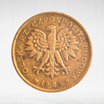 Poland, 2 Zlotys (1st Eagle Design), 1985, VF