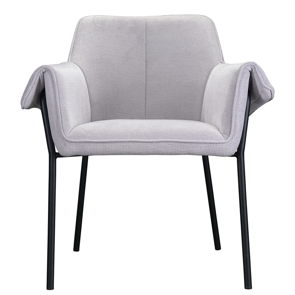 Стул Bergenson Bjorn Aline, шенилл, светло-серый