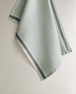 ZARA HOME КУХОННОЕ ПОЛОТЕНЦЕ ВАФЕЛЬНОЕ С ПОЛОСОЙ, СИНИЙ