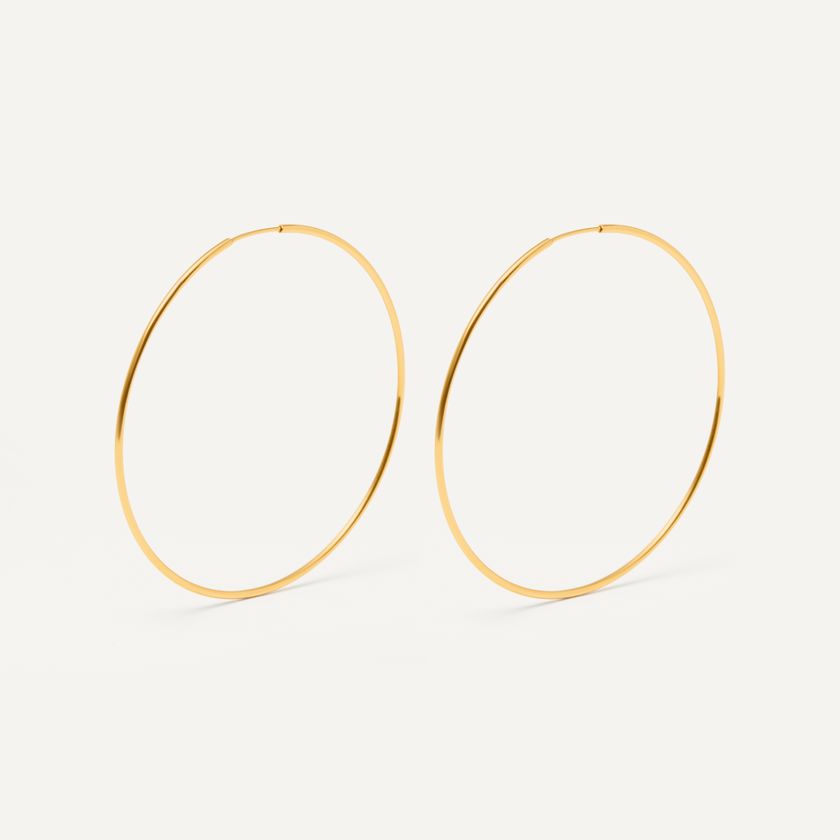 Серьги-конго Широкое Золото – 7 см