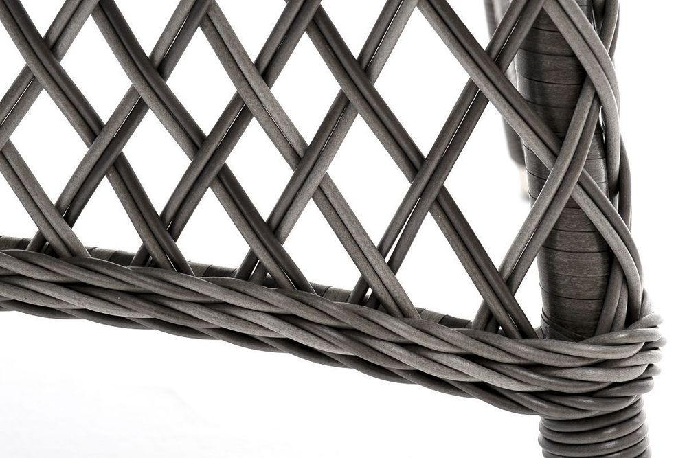 "Эспрессо" плетеный круглый стол, диаметр 118 см, цвет графит