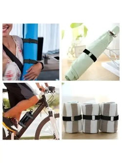 Лента липучка гибридная с набором скоб (5 метров х 25мм. + 20 скоб)