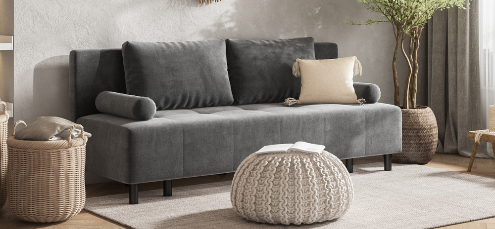 Диван Бостон Мини monolit серый