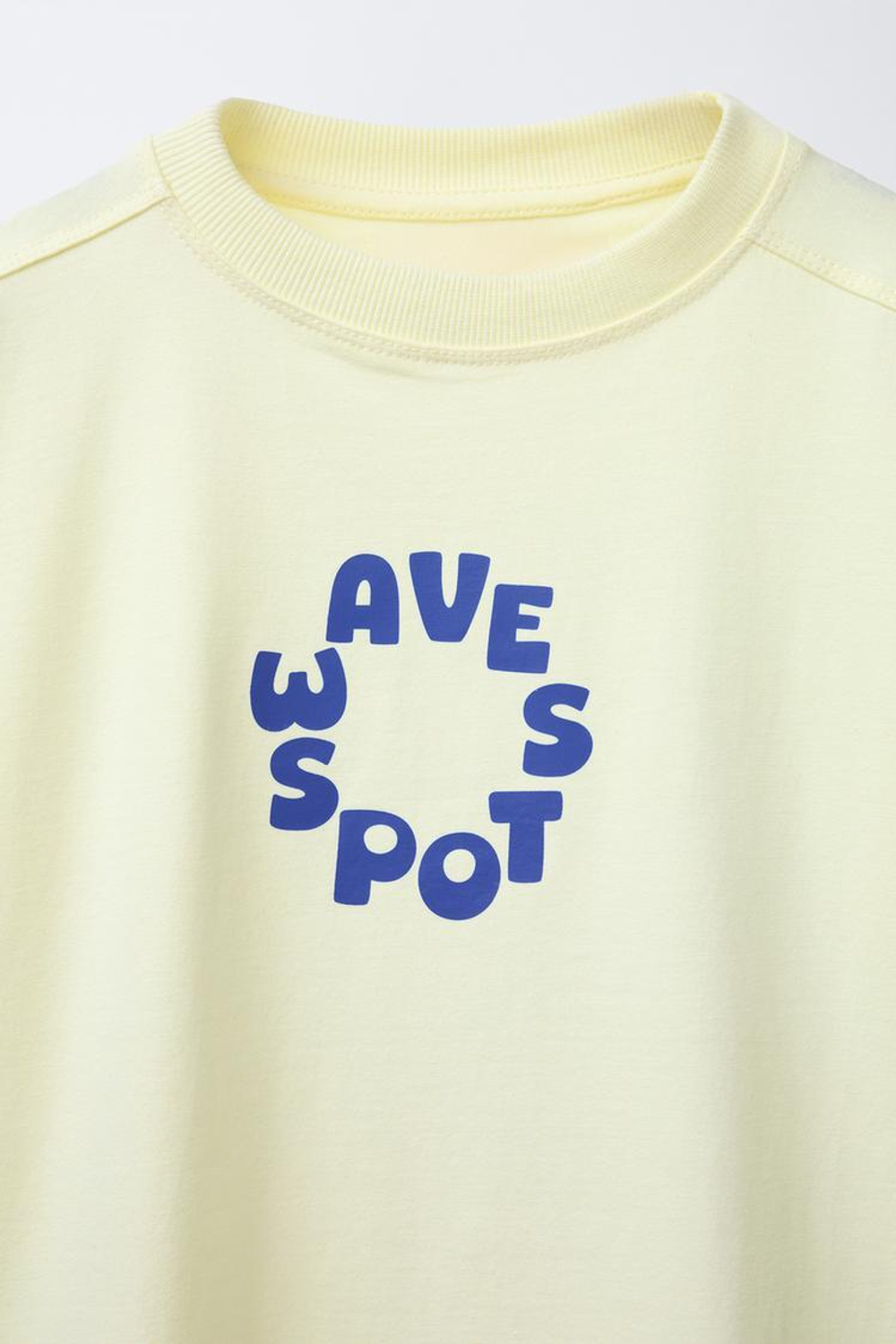 ZARA ФУТБОЛКА С НАДПИСЬЮ И НАШИВКОЙ, ЖЕЛТЫЙ