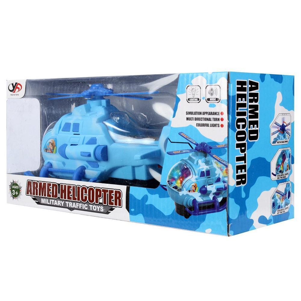 Вертолет на бат. 26см, коробка 6312