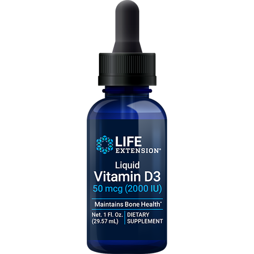 Liquid Vitamin D3 50 мкг (2 000 МЕ) 30 мл Life Extension