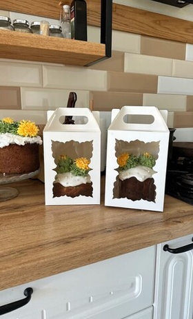 КОМПЛЕКТ для кулича с фигурным окном  15*15- 5 шт