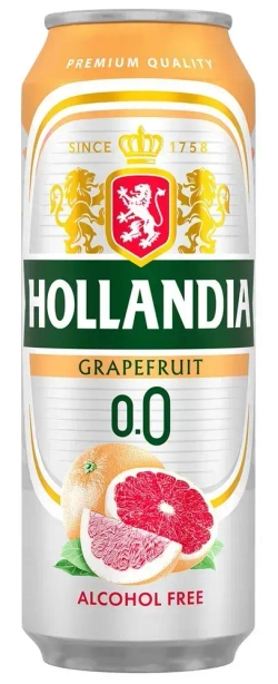 Пиво безалкогольное Hollandia Грейпфрут, 0,45 л