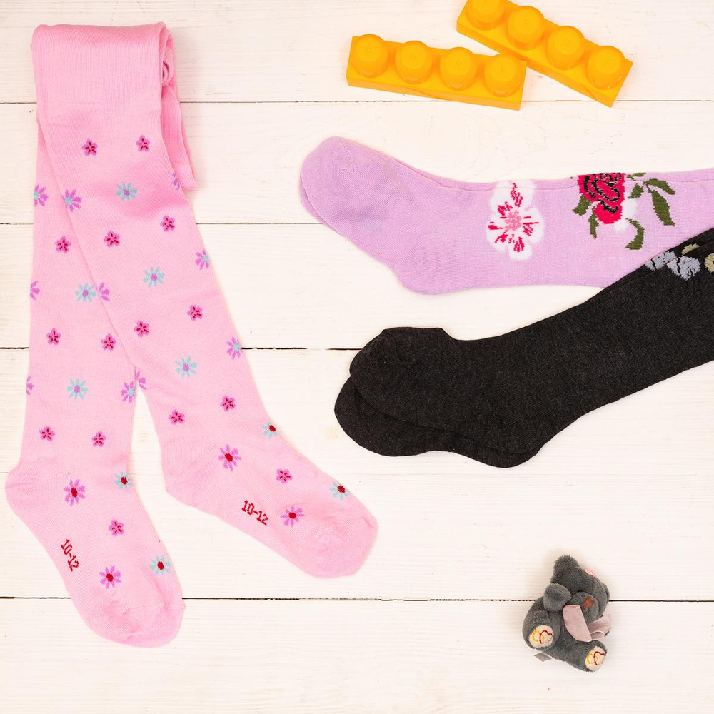 Колготки для девочки бамбук, с рисунком, р-р 128-140 36849, 1 шт.